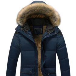 Fur Hooded Winter Jacket for Men