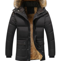 Fur Hooded Winter Jacket for Men