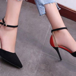 Two Pieces Ankle Strap Pumps