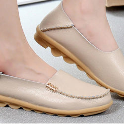 Genuine Leather Flats Moccasin