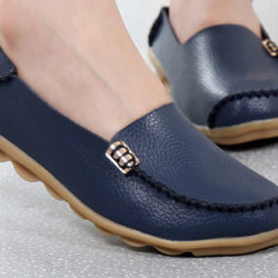 Genuine Leather Flats Moccasin