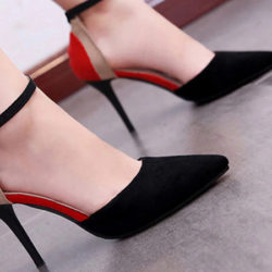 Two Pieces Ankle Strap Pumps